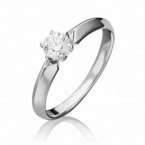 Кольцо из белого золота Platina 01-0995-00-101-1120-30 с бриллиантом 01-0995-00-101-1120-30 фото