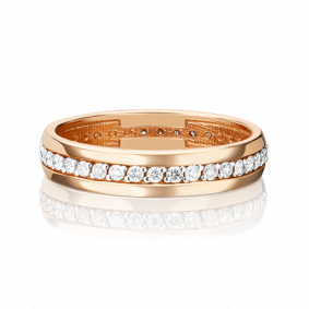 Золотое обручальное кольцо Platina с бриллиантом 01-1062-00-101-1110-30 01-1062-00-101-1110-30 фото