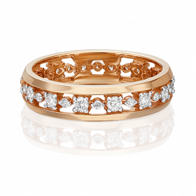 Золотое обручальное кольцо Platina с бриллиантом 01-1070-00-101-1110-30 01-1070-00-101-1110-30 фото