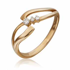 Золотое кольцо Platina 01-1096-00-101-1110-30 с бриллиантом 01-1096-00-101-1110-30 фото