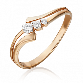 Золотое кольцо Platina 01-1098-00-101-1110-30 с бриллиантом 01-1098-00-101-1110-30 фото