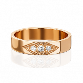 Золотое обручальное кольцо Platina с бриллиантом 01-1133-00-101-1110-30 01-1133-00-101-1110-30 фото