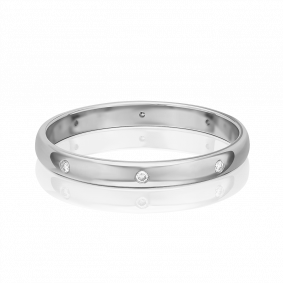 Обручальное кольцо из белого золота Platina с бриллиантом 01-1138-00-101-1120-30 01-1138-00-101-1120-30 фото