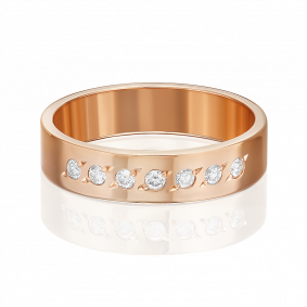 Золотое обручальное кольцо Platina с бриллиантом 01-1141-00-101-1110-30 01-1141-00-101-1110-30 фото