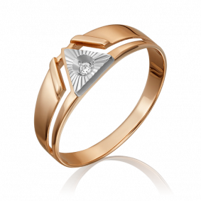 Кольцо из комбинированного золота Platina 01-1144-00-401-1111-05 с фианитом 01-1144-00-401-1111-05 фото