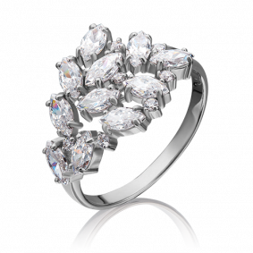 Кольцо из белого золота Platina 01-1154-00-501-1120-38 с фианитом 01-1154-00-501-1120-38 фото