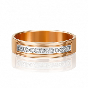 Золотое обручальное кольцо Platina с бриллиантом 01-1157-00-101-1110-30 01-1157-00-101-1110-30 фото