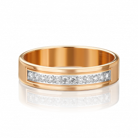 Золотое обручальное кольцо Platina с бриллиантом 01-1159-00-101-1110-30 01-1159-00-101-1110-30 фото