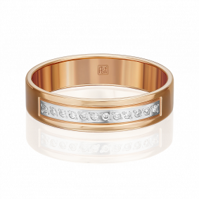 Золотое обручальное кольцо Platina с бриллиантом 01-1165-00-101-1110-30 01-1165-00-101-1110-30 фото