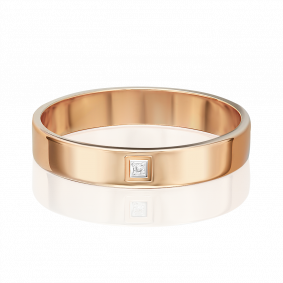 Золотое обручальное кольцо Platina с бриллиантом 01-1178-00-101-1110-30 01-1178-00-101-1110-30 фото