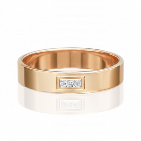 Золотое обручальное кольцо Platina с бриллиантом 01-1184-00-101-1110-30 01-1184-00-101-1110-30 фото