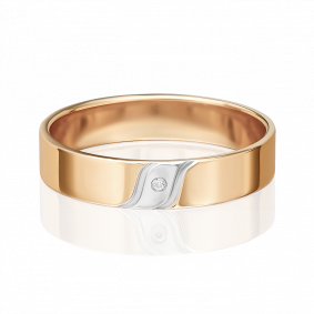 Золотое обручальное кольцо Platina с бриллиантом 01-1196-00-101-1110-30 01-1196-00-101-1110-30 фото