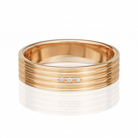 Золотое обручальное кольцо Platina с бриллантом 01-1237-00-101-1110-30 01-1237-00-101-1110-30 фото