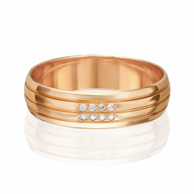 Золотое обручальное кольцо Platina с бриллантом 01-1239-00-101-1110-30 01-1239-00-101-1110-30 фото