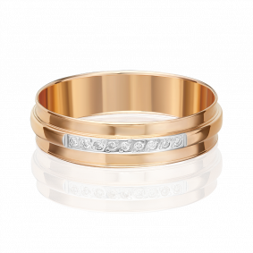 Золотое обручальное кольцо Platina с бриллантом 01-1249-00-101-1110-30 01-1249-00-101-1110-30 фото