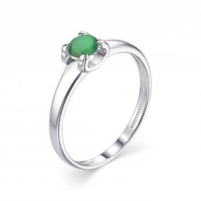Серебряное кольцо АЛЬКОР 01-1253/00АГ-00 с агатом 01-1253/00АГ-00 фото