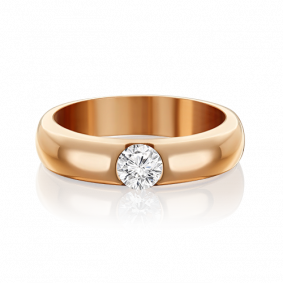 Золотое обручальное кольцо Platina с бриллиантом 01-1261-00-101-1110-30 01-1261-00-101-1110-30 фото