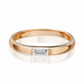 Золотое обручальное кольцо Platina с бриллиантом 01-1267-00-101-1110-30 01-1267-00-101-1110-30 фото