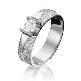 Кольцо из белого золота Platina 01-1276-00-501-1120-38 с фианитом 01-1276-00-501-1120-38 фото