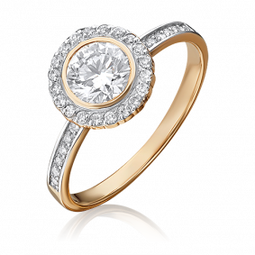 Золотое кольцо Platina 01-1279-00-101-1110-30 с бриллиантом 01-1279-00-101-1110-30 фото