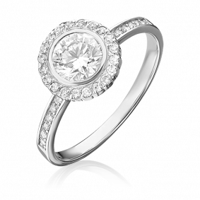 Кольцо из белого золота Platina 01-1280-00-101-1120-30 с бриллиантом 01-1280-00-101-1120-30 фото