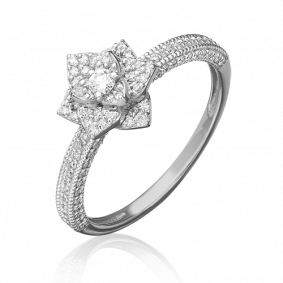 Кольцо из белого золота Platina 01-1334-00-101-1120-30 с бриллиантом 01-1334-00-101-1120-30 фото