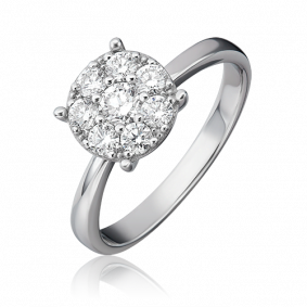 Кольцо из белого золота Platina 01-1367-00-101-1120-30 с бриллиантом 01-1367-00-101-1120-30 фото