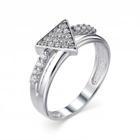 Серебряное кольцо АЛЬКОР 01-1406/00КЦ-00 с фианитом 01-1406/00КЦ-00 фото