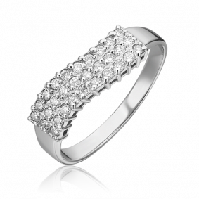 Кольцо из белого золота Platina 01-1482-00-101-1120-30 с бриллиантом 01-1482-00-101-1120-30 фото