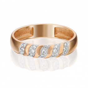 Золотое обручальное кольцо Platina с бриллиантом 01-1488-00-101-1110-30 01-1488-00-101-1110-30 фото