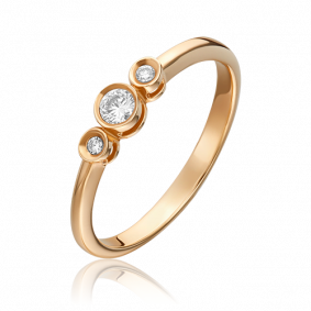 Золотое кольцо Platina 01-1497-00-101-1110-30 с бриллиантом 01-1497-00-101-1110-30 фото