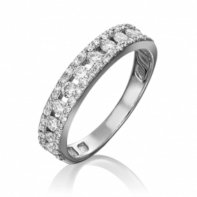 Кольцо из белого золота Platina 01-1501-00-101-1120-30 с бриллиантом 01-1501-00-101-1120-30 фото