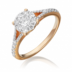 Золотое кольцо Platina 01-1502-00-101-1110-30 с бриллиантом 01-1502-00-101-1110-30 фото