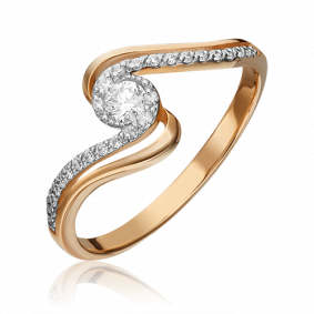 Золотое кольцо Platina 01-1505-00-101-1110-30 с бриллиантом 01-1505-00-101-1110-30 фото