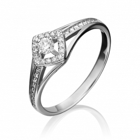 Кольцо из белого золота Platina 01-1517-00-101-1120-30 с бриллиантом 01-1517-00-101-1120-30 фото