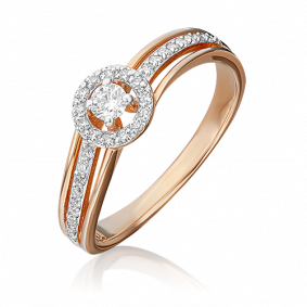 Золотое кольцо Platina 01-1518-00-101-1110-30 с бриллиантом 01-1518-00-101-1110-30 фото