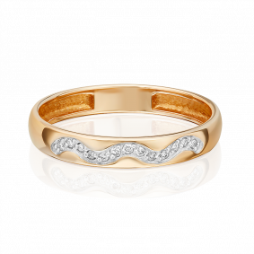 Золотое обручальное кольцо Platina с бриллиантом 01-1529-00-101-1110-30 01-1529-00-101-1110-30 фото