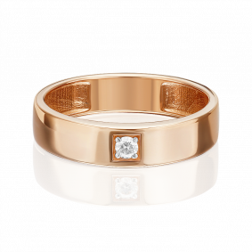 Золотое обручальное кольцо Platina с бриллиантом 01-1539-00-101-1110-30 01-1539-00-101-1110-30 фото