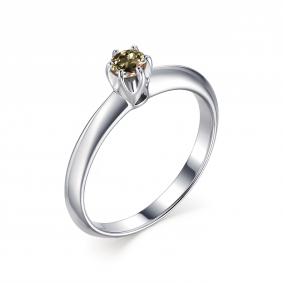 Серебряное кольцо АЛЬКОР 01-1539/00СТ-00 с султанитом 01-1539/00СТ-00 фото