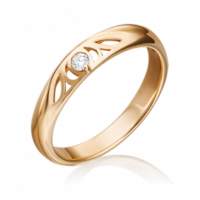 Золотое кольцо Platina 01-1593-00-101-1110-30 с бриллиантом 01-1593-00-101-1110-30 фото