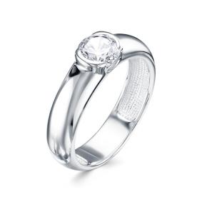 Серебряное кольцо АЛЬКОР 01-1598/00КЦ-00 с фианитом 01-1598/00КЦ-00 фото