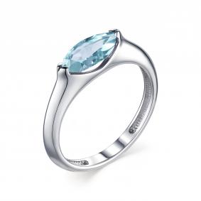 Серебряное кольцо АЛЬКОР 01-1599/00ТБ-00 с топазом 01-1599/00ТБ-00 фото