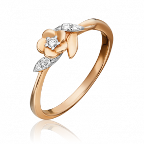 Золотое кольцо Platina 01-1613-00-101-1110-30 с бриллиантом 01-1613-00-101-1110-30 фото