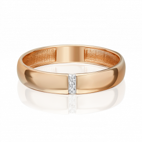 Золотое обручальное кольцо Platina с бриллиантом 01-1615-00-101-1110-30 01-1615-00-101-1110-30 фото