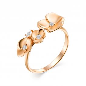 Серебряное кольцо АЛЬКОР 01-1667/00КЦ-06 с фианитом 01-1667/00КЦ-06 фото