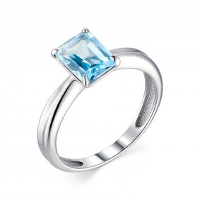 Серебряное кольцо АЛЬКОР 01-1680/00ТБ-00 с топазом 01-1680/00ТБ-00 фото
