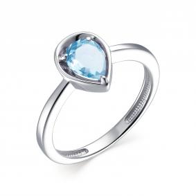 Серебряное кольцо АЛЬКОР 01-1697/00ТБ-00 с топазом 01-1697/00ТБ-00 фото