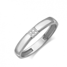 Кольцо из белого золота Platina 01-1760-00-401-1120-03 с фианитом 01-1760-00-401-1120-03 фото