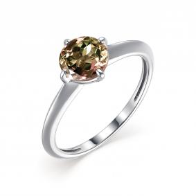 Серебряное кольцо АЛЬКОР 01-1862/00СТ-00 с султанитом 01-1862/00СТ-00 фото