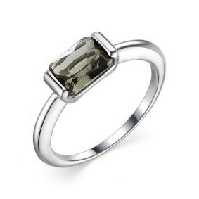 Серебряное кольцо АЛЬКОР 01-1896/0ЧБК-00 с ювелирным кристаллом 01-1896/0ЧБК-00 фото